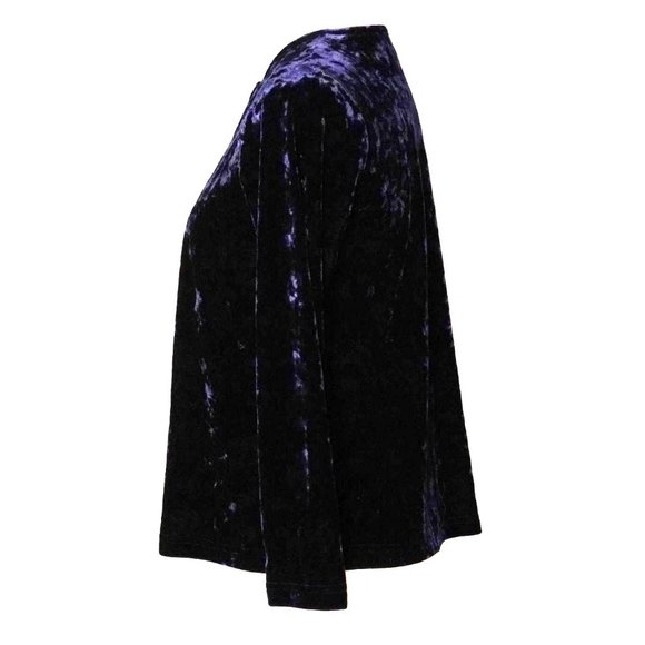 Vintage Crushed Velvet Cardigan Pants Set Navy Blue Womens Size PS by Clio - Picture 9 of 10